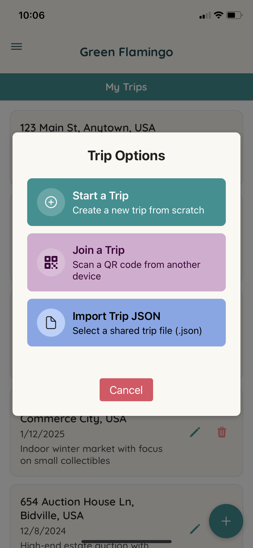 Trip Options