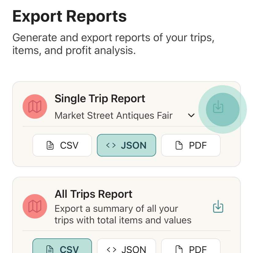 Exporting Data for Accounting