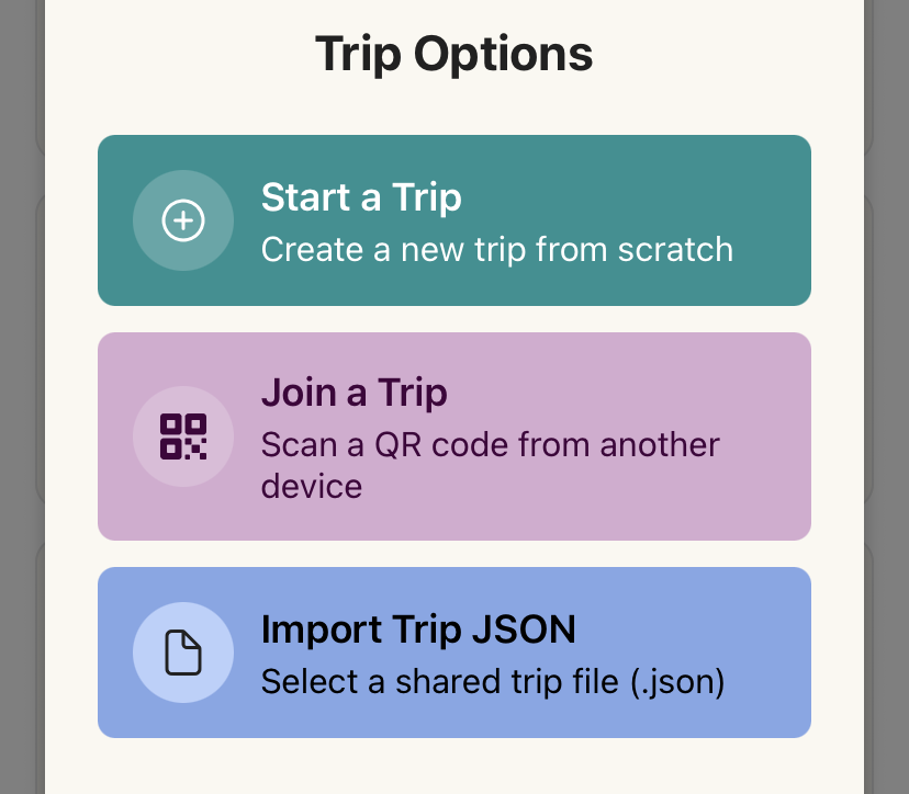 Creating Your First Trip